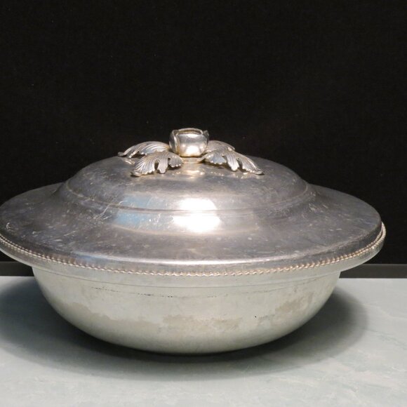 Hammered Aluminum Vintage Covered Wild Rose Knob Continental Silver Co. - Picture 2 of 5